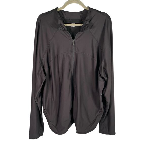 Old Navy Active Powersoft Go-Dry Zip Jacket Black Plus Size 4X Stretch - Picture 1 of 12